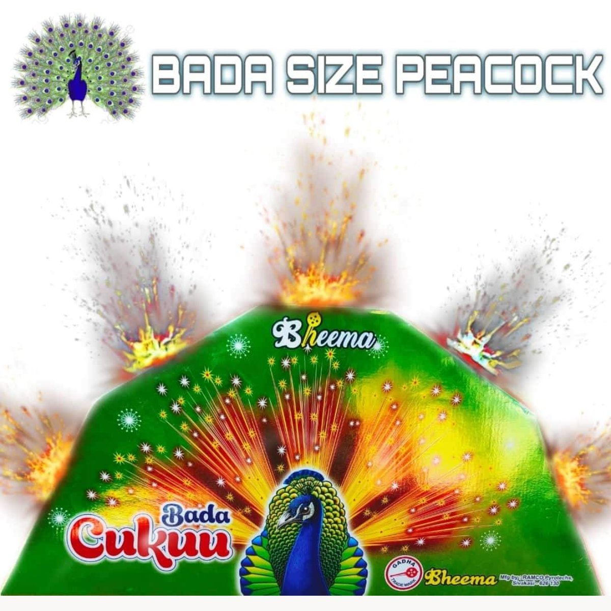 Bada peacock multicolour (1 pcs) Image